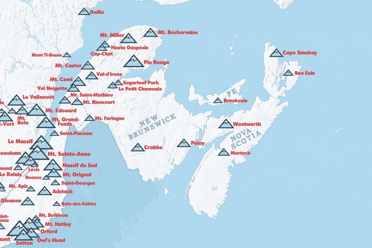 Canada Ski Resorts Map