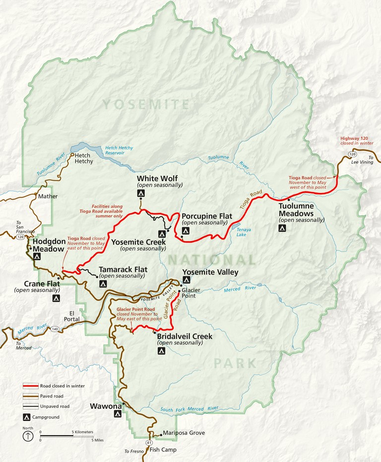 Yosemite National Park Road Closures