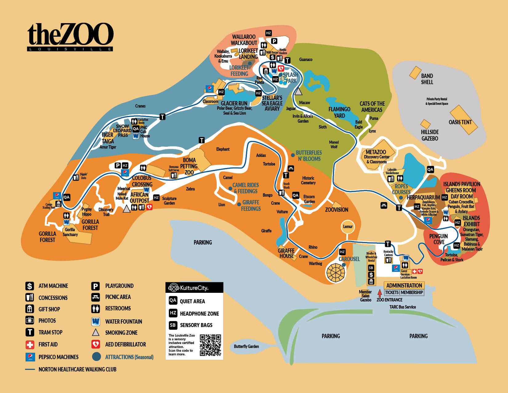 Louisville Zoo Map English Map