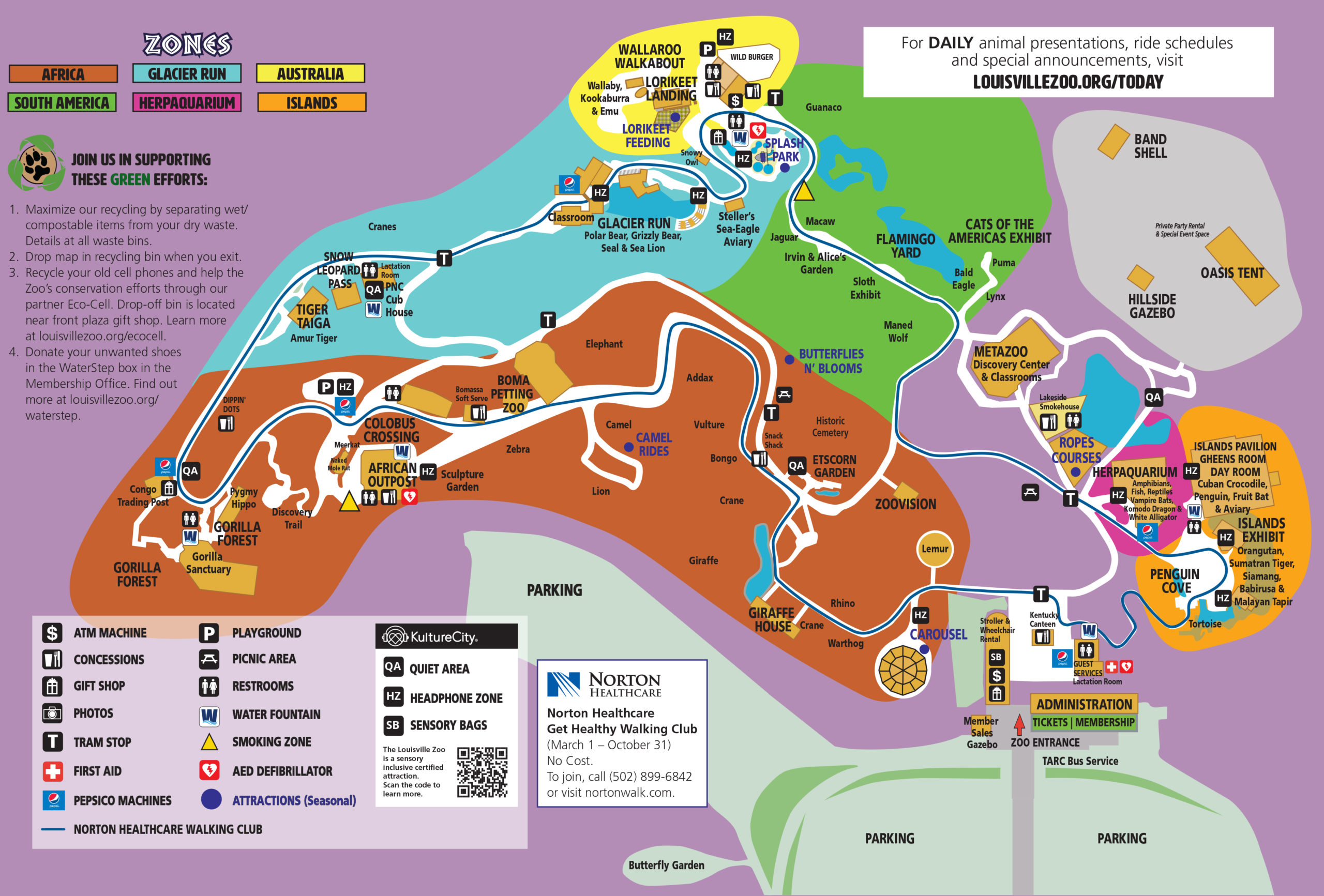 Louisville Zoo Map Sensory Map