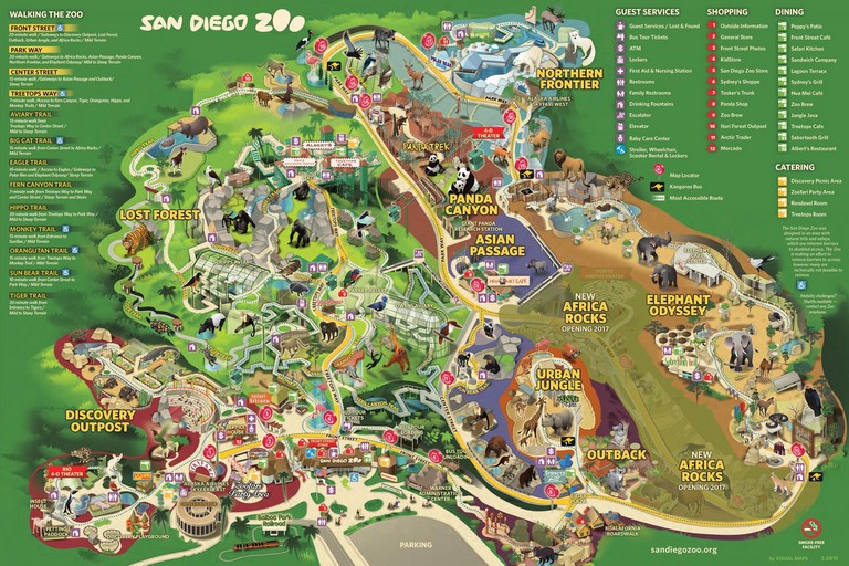 Map Of San Diego Zoo