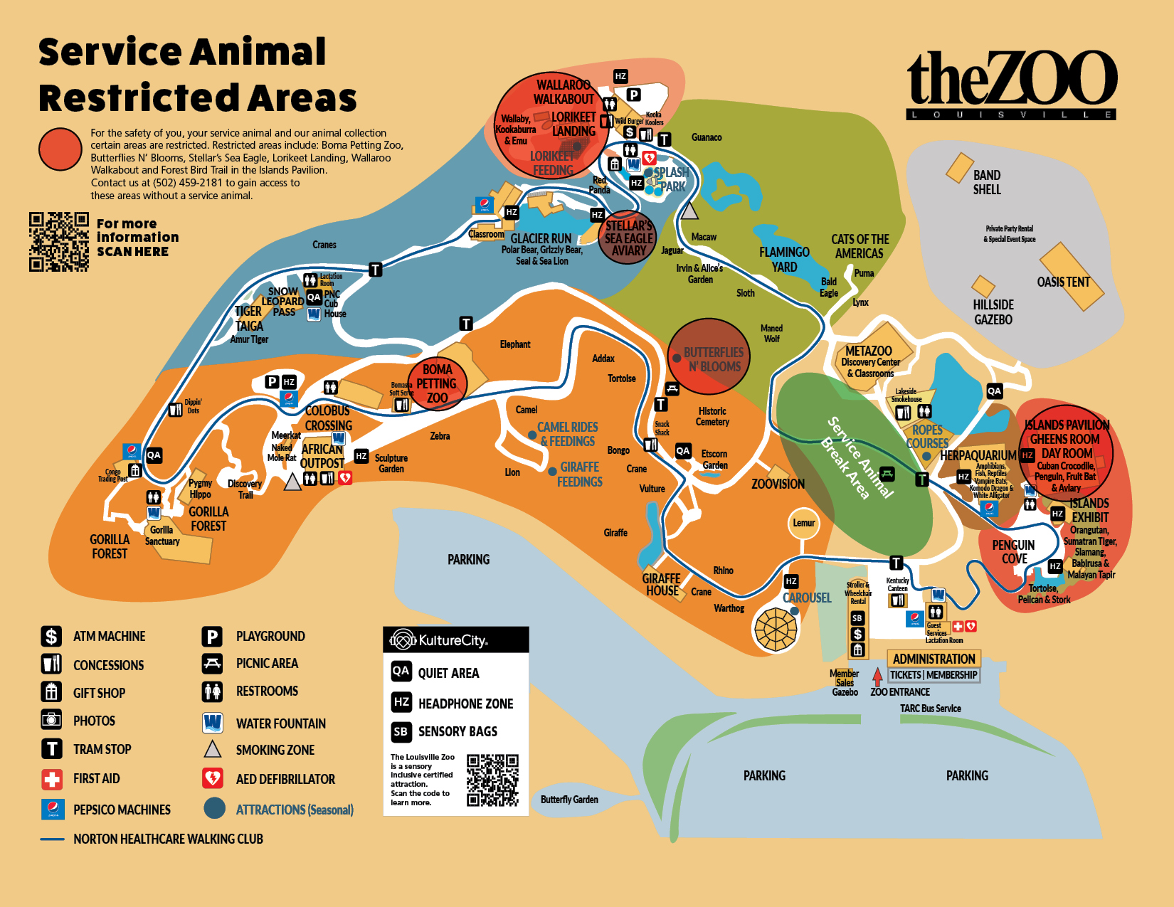 Louisville Zoo Map Service Animal Map
